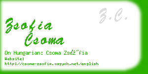 zsofia csoma business card